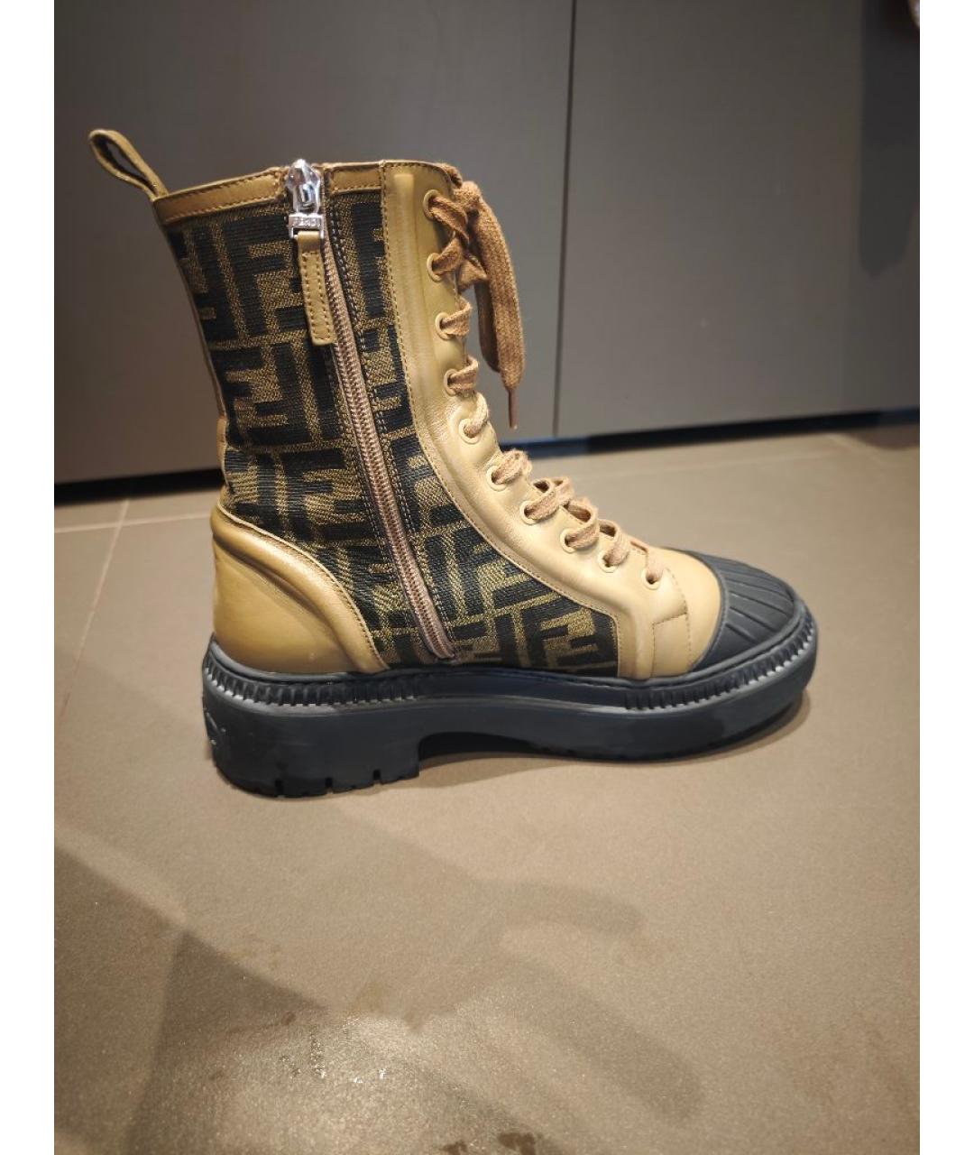 GUCCI Коричневые кожаные ботинки, фото 4