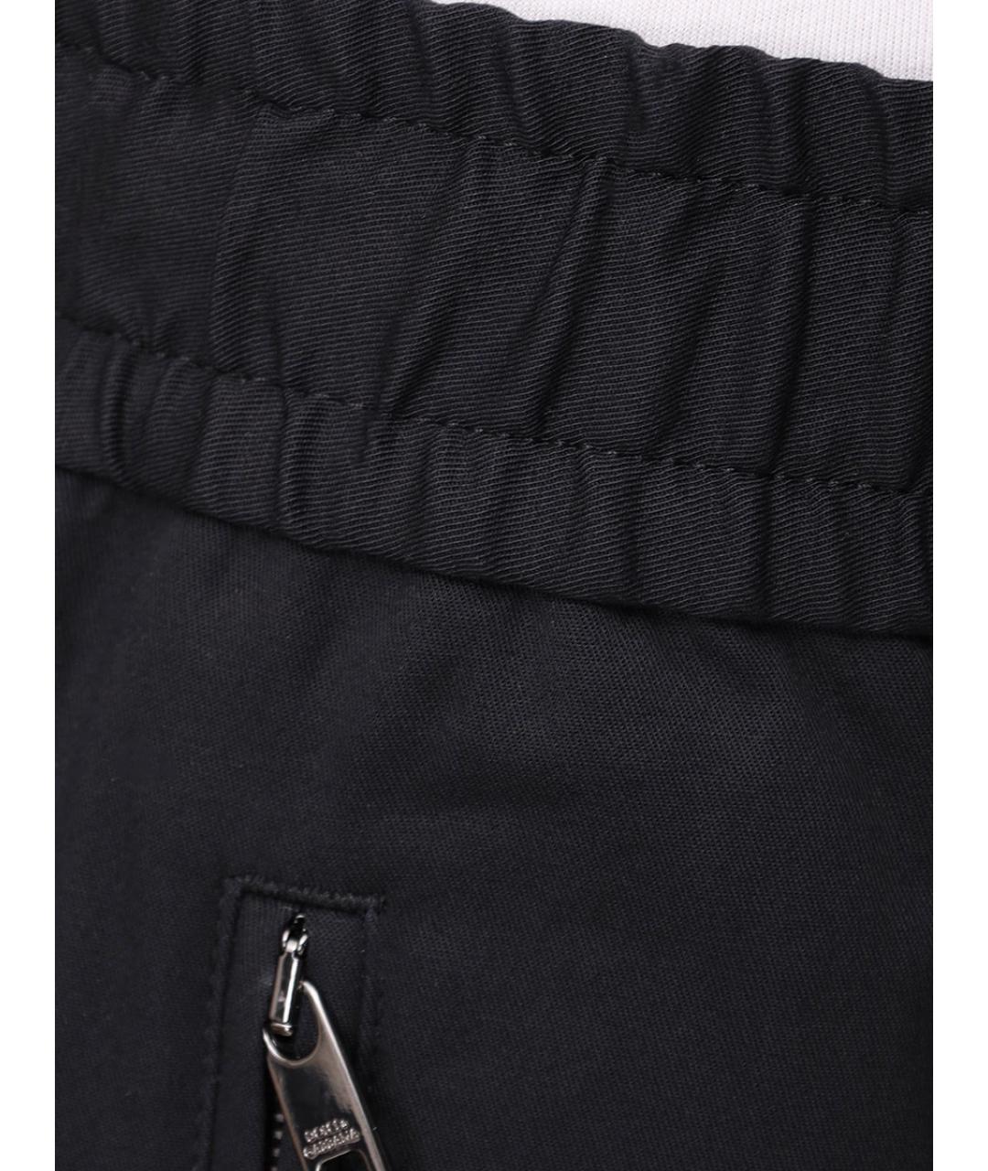 DOLCE&GABBANA Черные хлопковые повседневные брюки, фото 6