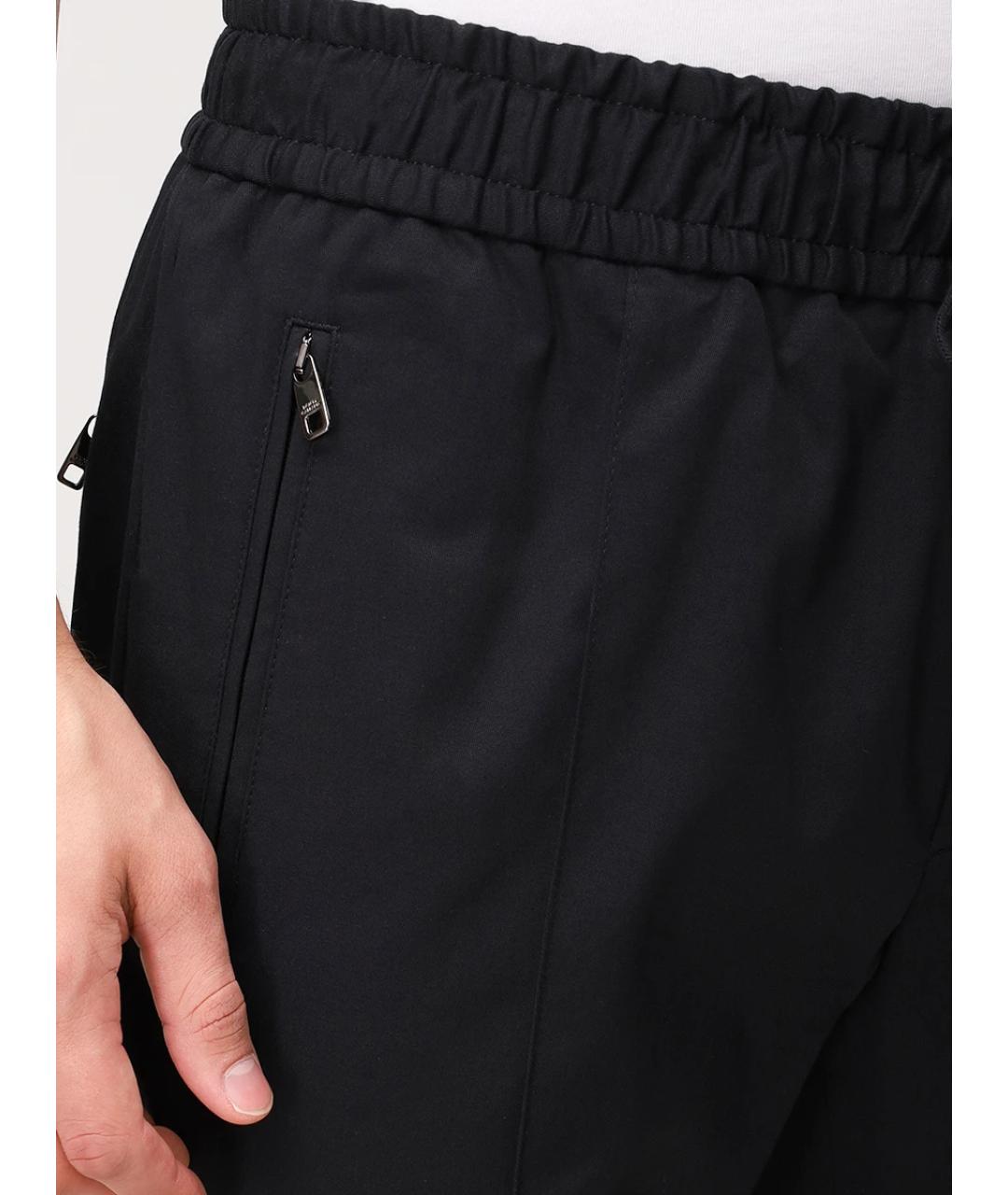 DOLCE&GABBANA Черные хлопковые повседневные брюки, фото 5