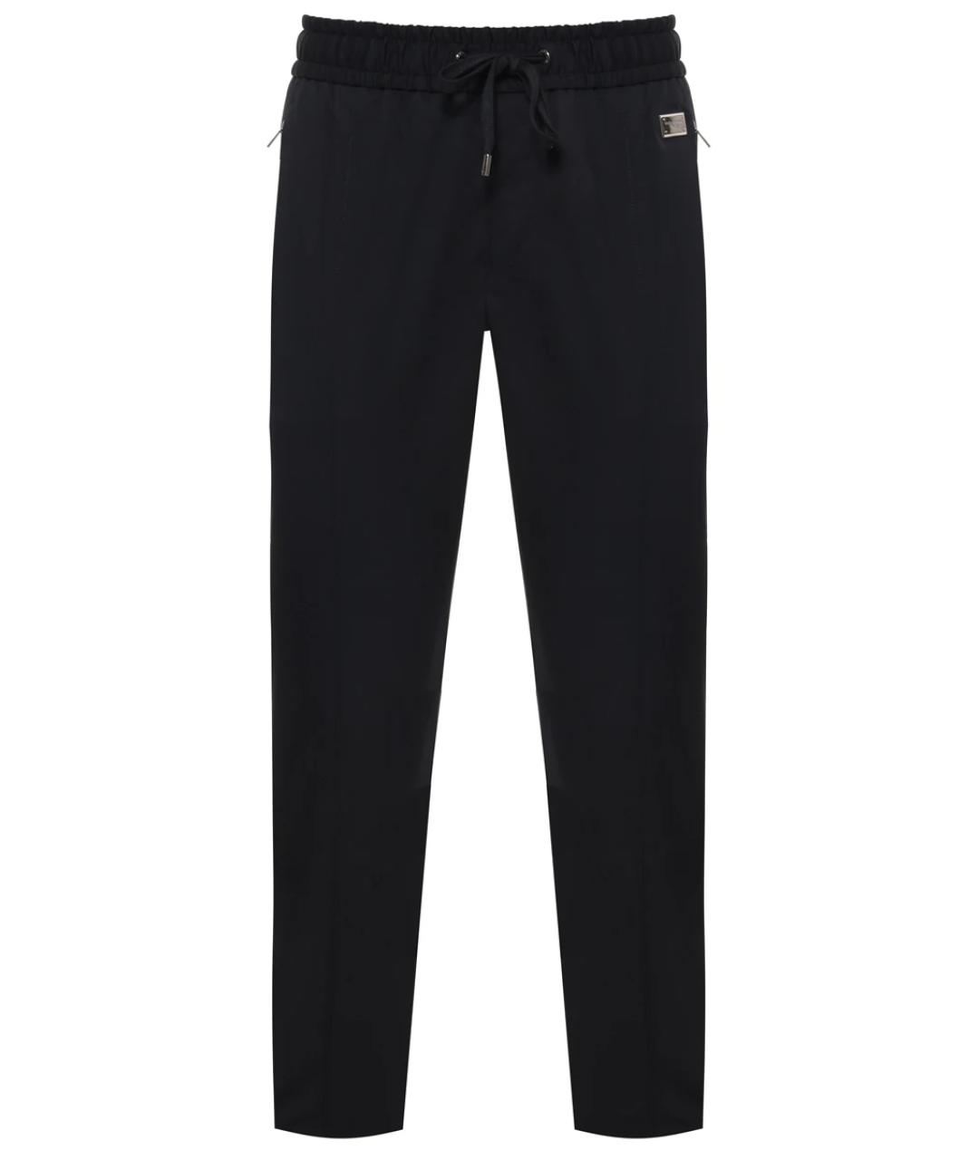 DOLCE&GABBANA Черные хлопковые повседневные брюки, фото 1