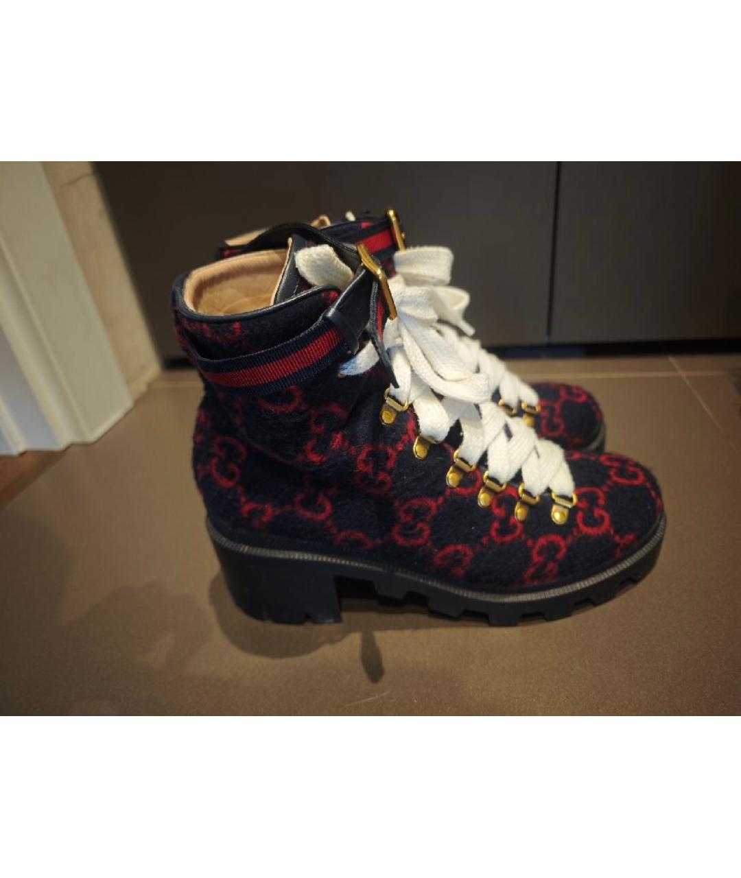 GUCCI Темно-синие ботинки, фото 3