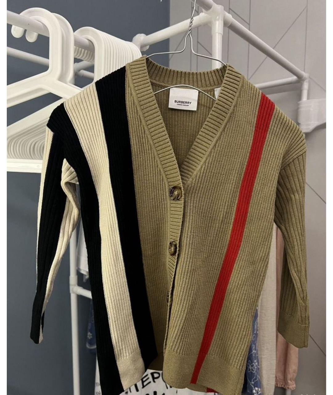 BURBERRY Коричневый шерстяной жакет / жилет, фото 3