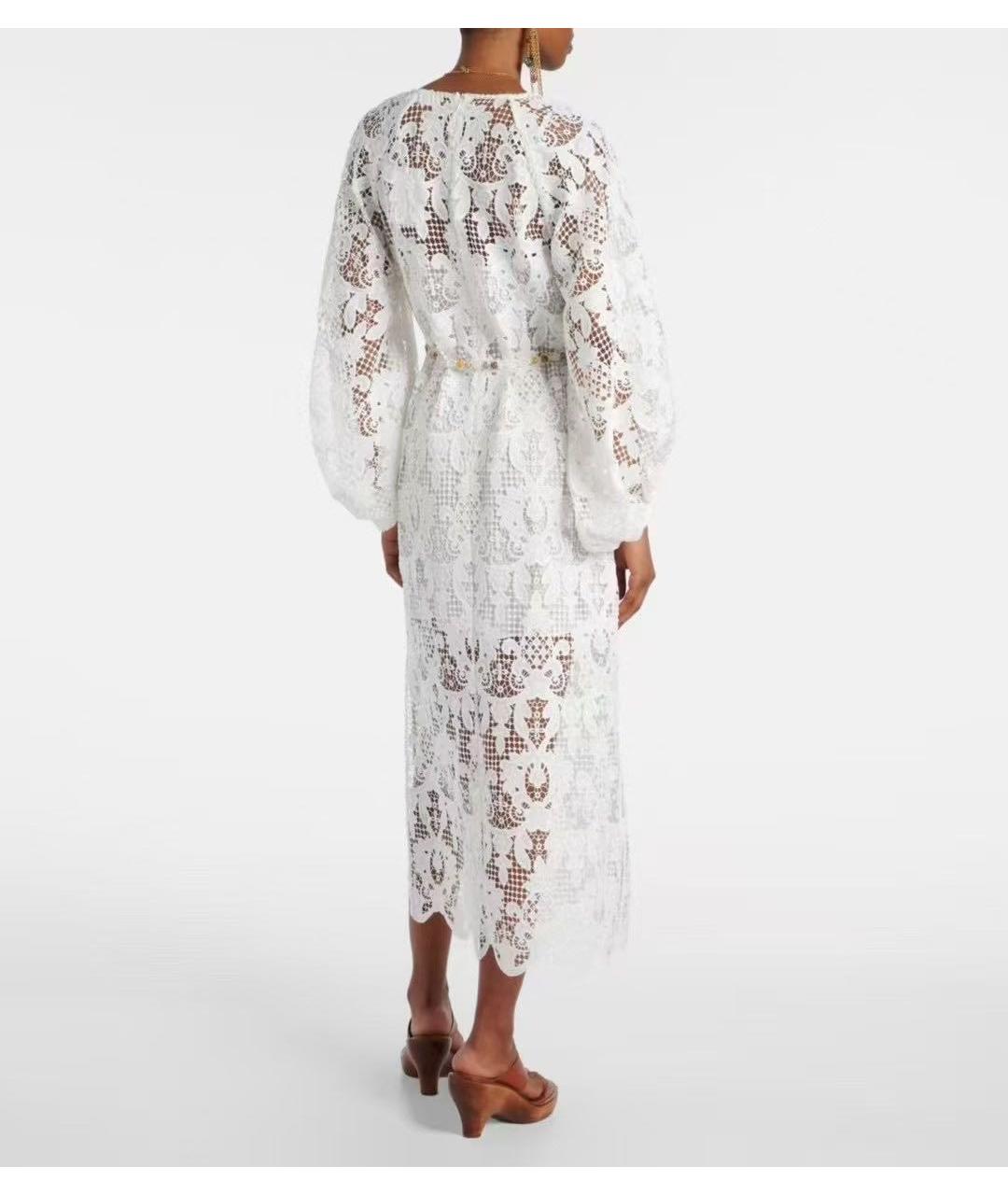 ZIMMERMANN Белое льняное повседневное платье, фото 5