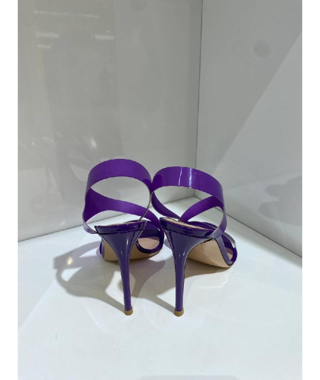 GIANVITO ROSSI Фиолетовые босоножки, фото 2