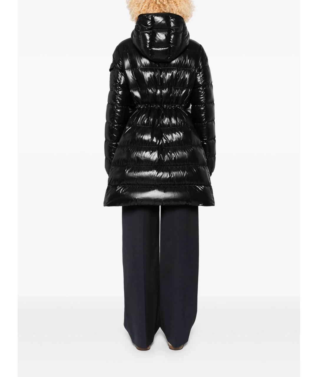 MONCLER Черный полиамидовый пуховик, фото 4
