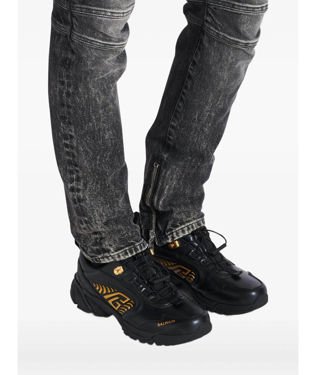 BALMAIN Черные низкие кроссовки / кеды, фото 7