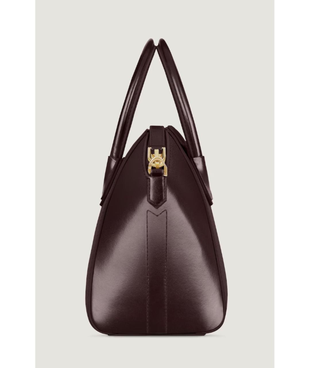 GIVENCHY Бордовая кожаная сумка тоут, фото 5