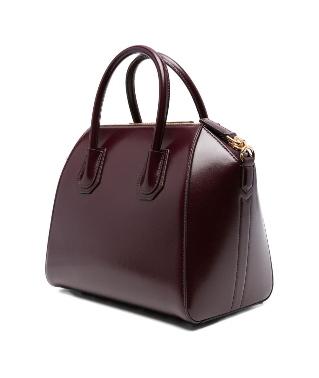 GIVENCHY Бордовая кожаная сумка тоут, фото 3