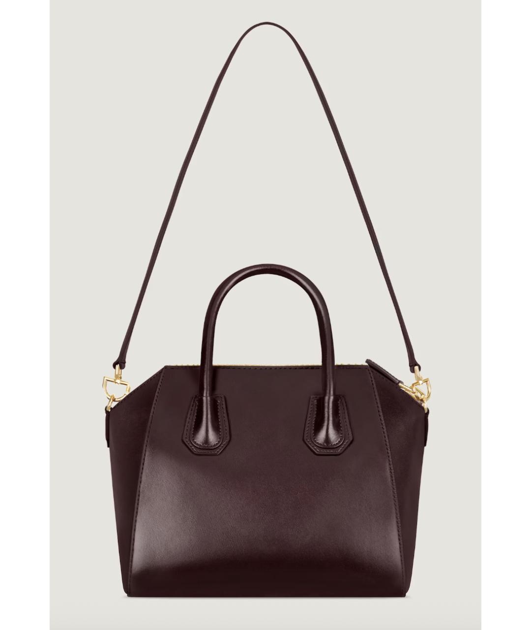 GIVENCHY Бордовая кожаная сумка тоут, фото 6