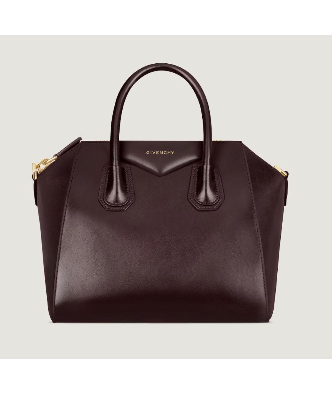 GIVENCHY Бордовая кожаная сумка тоут, фото 7