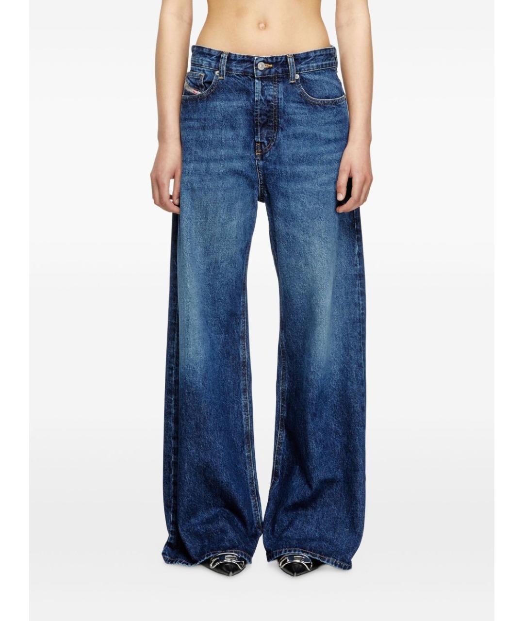 DIESEL Синие хлопковые прямые джинсы, фото 5