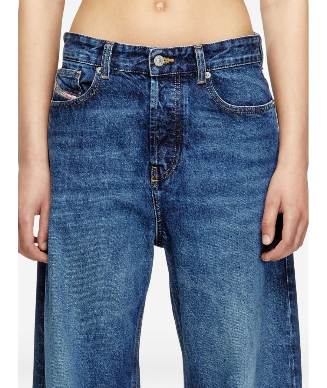 DIESEL Синие хлопковые прямые джинсы, фото 4