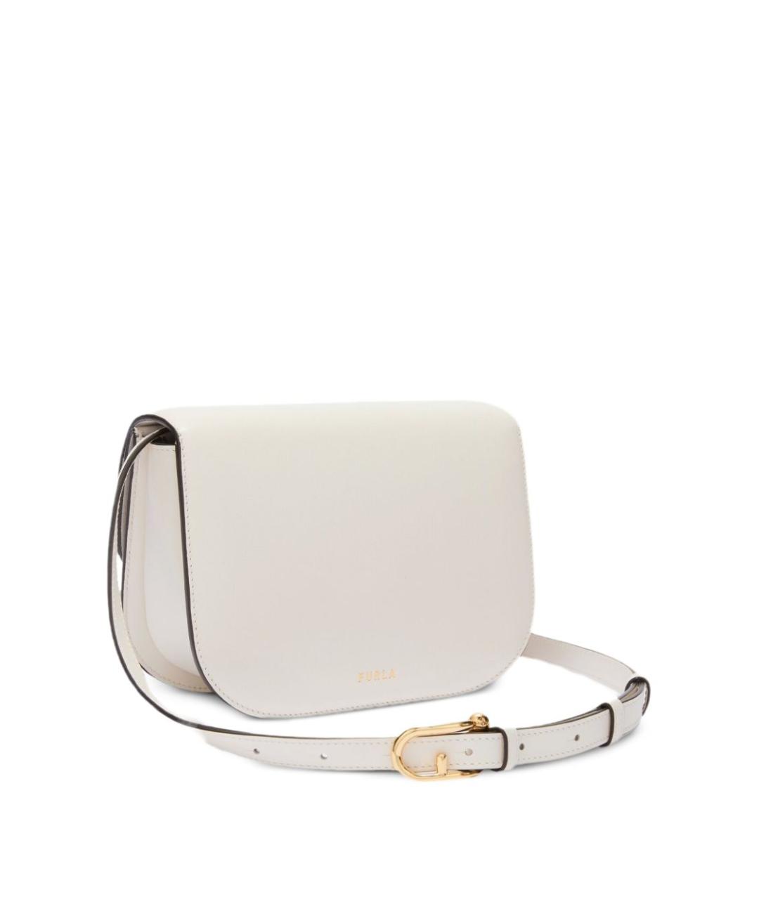 FURLA Белая кожаная сумка через плечо, фото 5