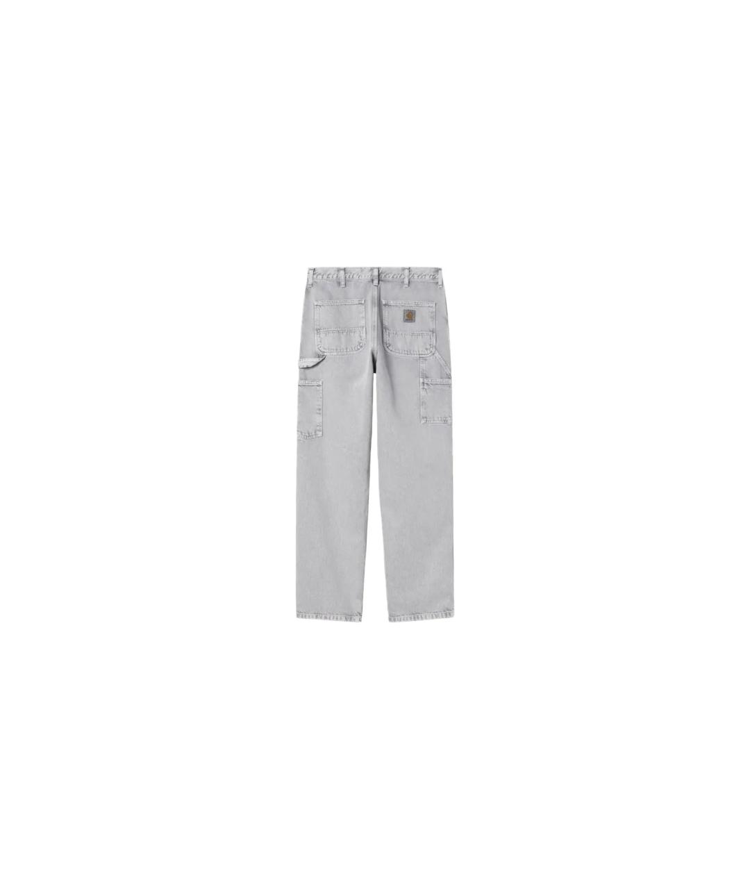 CARHARTT WIP Голубые хлопковые прямые джинсы, фото 2