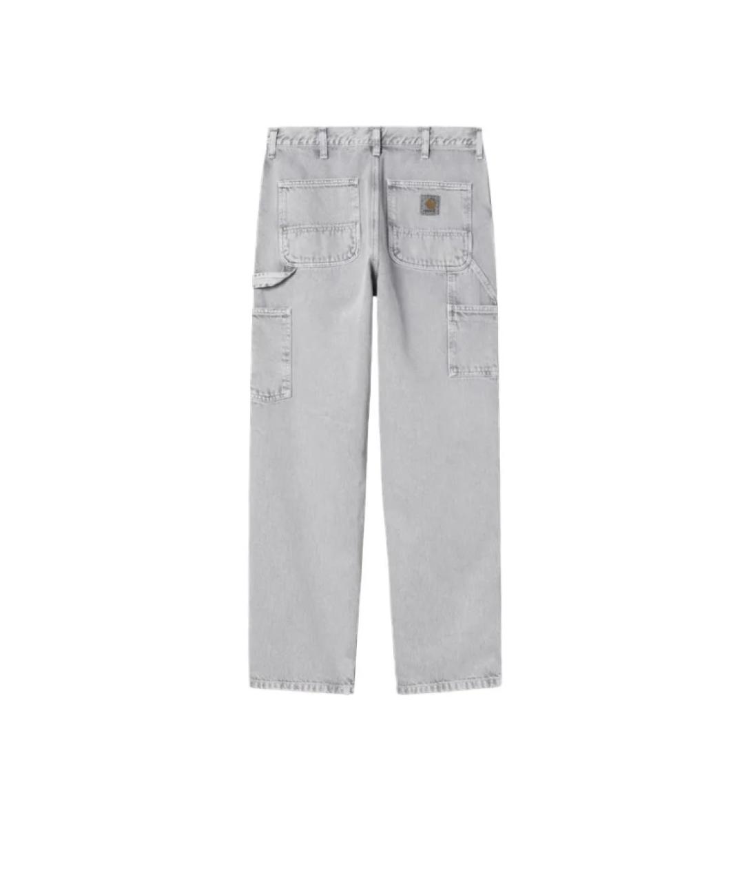 CARHARTT WIP Голубые хлопковые прямые джинсы, фото 3