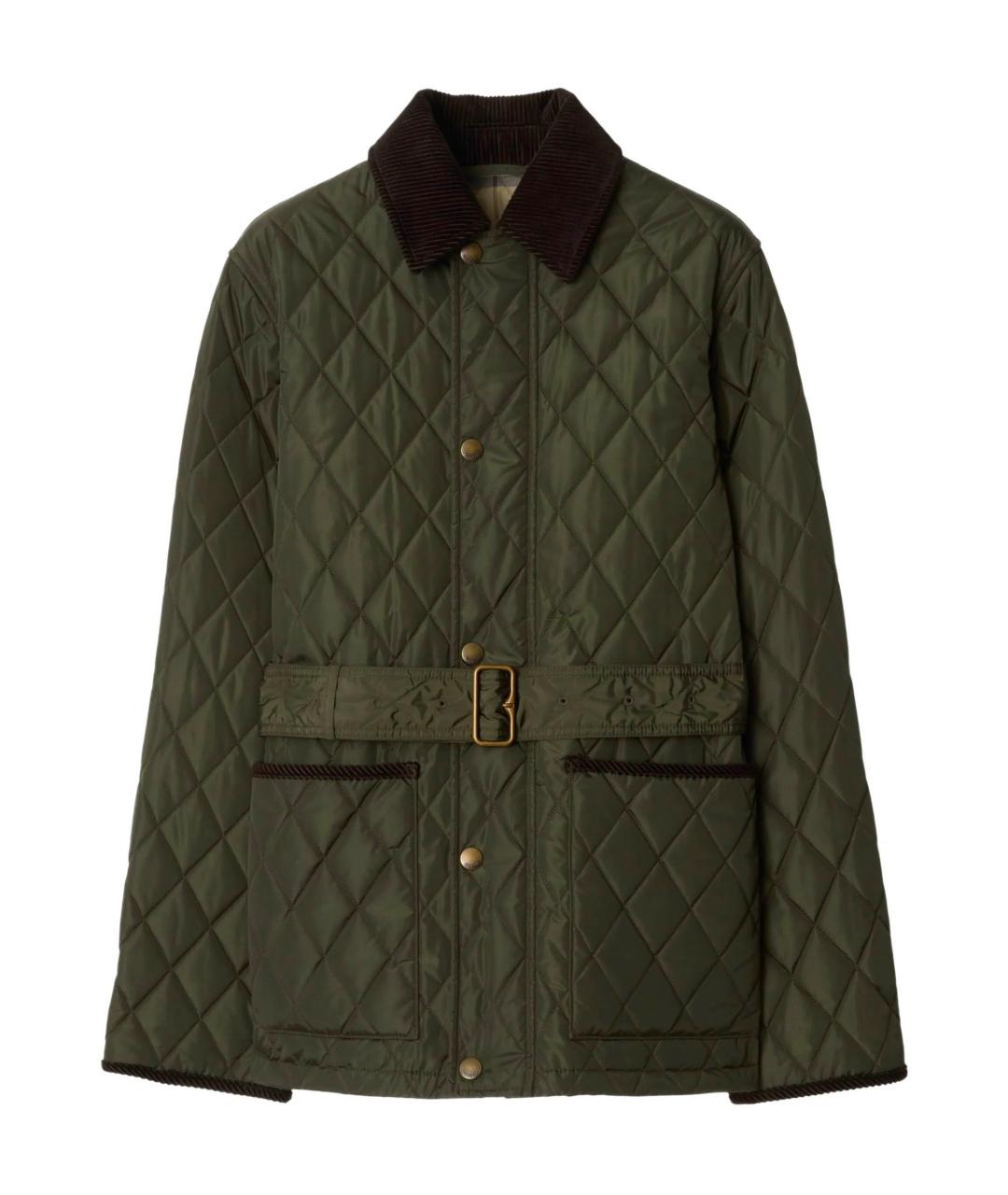 BURBERRY Зеленая полиэстеровая куртка, фото 1