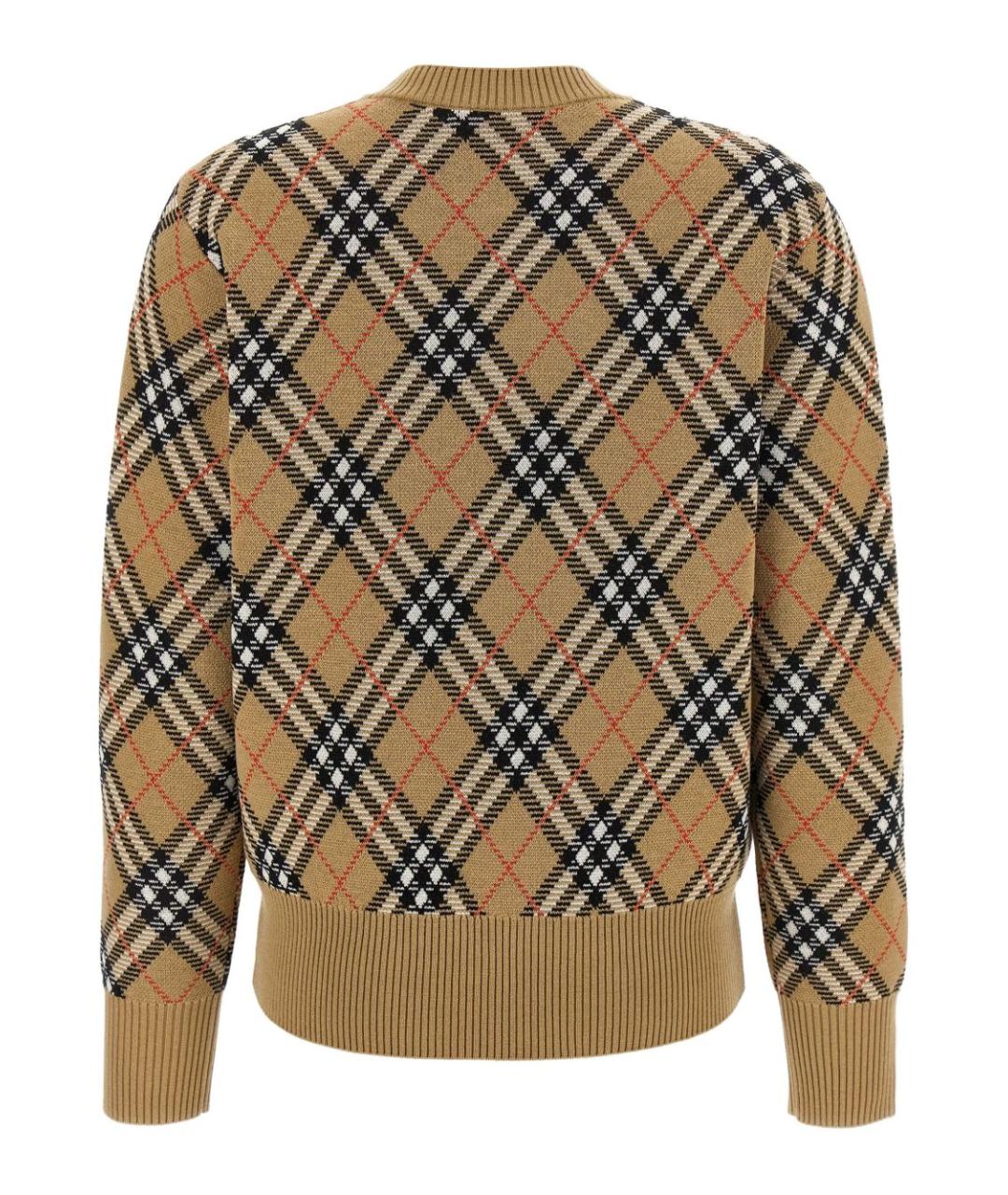BURBERRY Бежевый шерстяной джемпер / свитер, фото 3