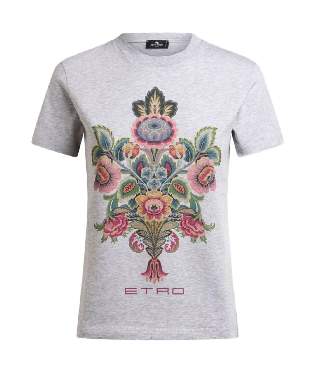 ETRO Серая хлопковая футболка, фото 1