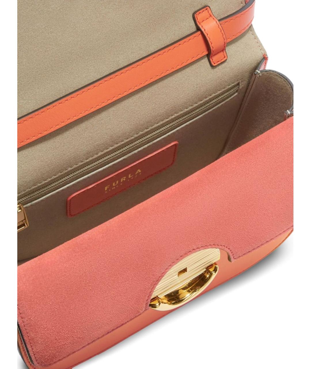 FURLA Оранжевая кожаная сумка тоут, фото 6