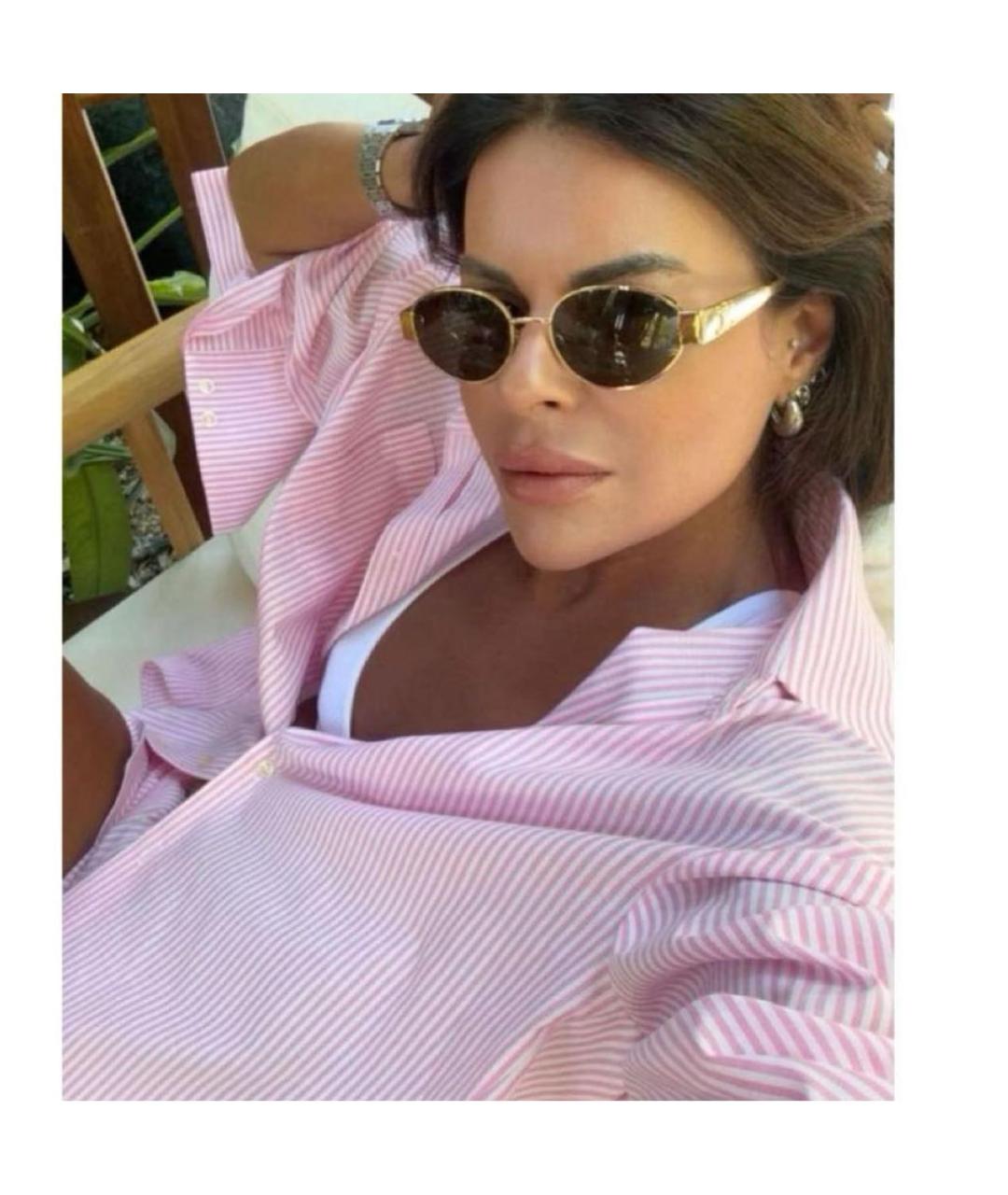 CELINE Золотые металлические солнцезащитные очки, фото 2