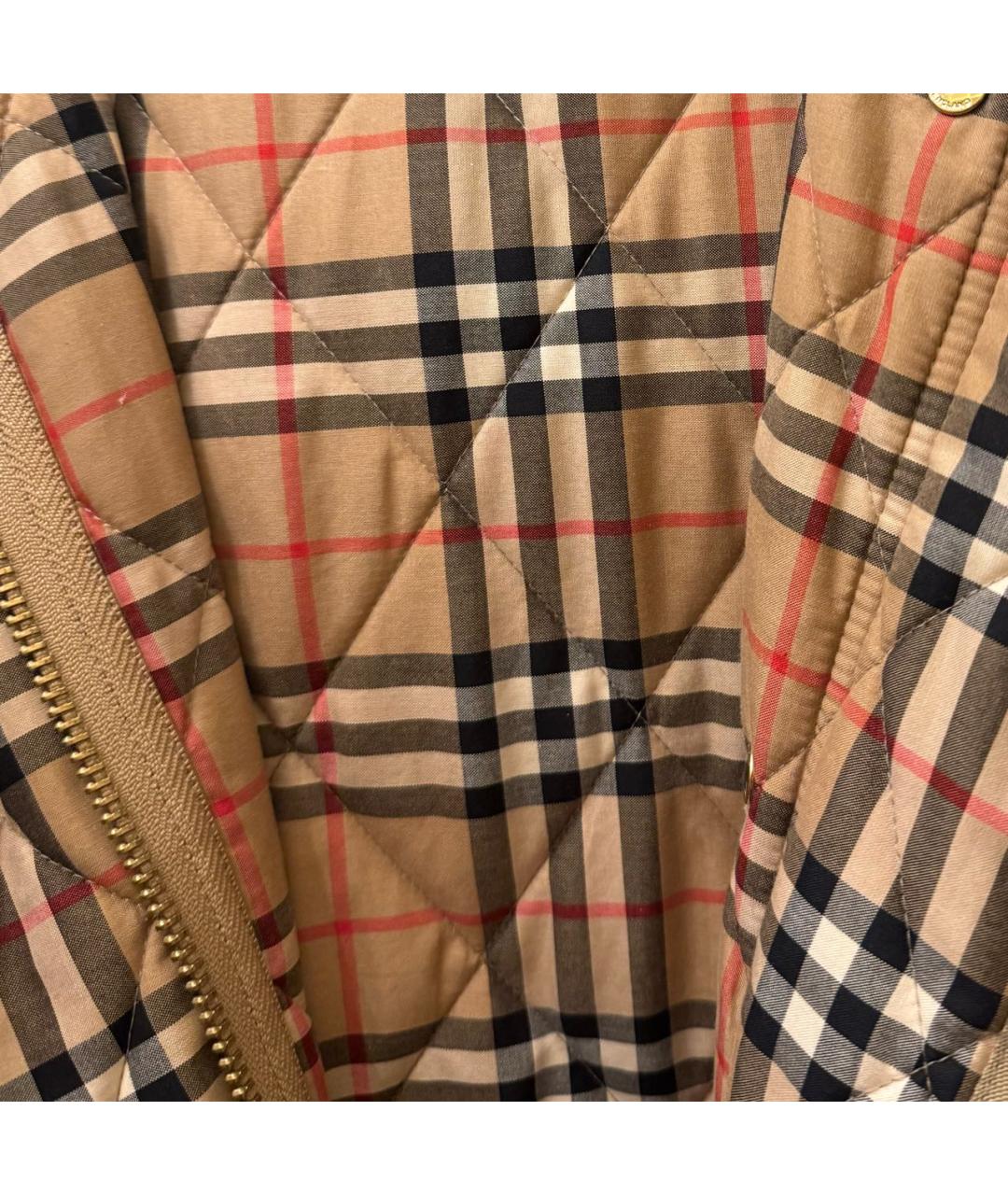 BURBERRY Бежевая полиамидовая куртка, фото 4