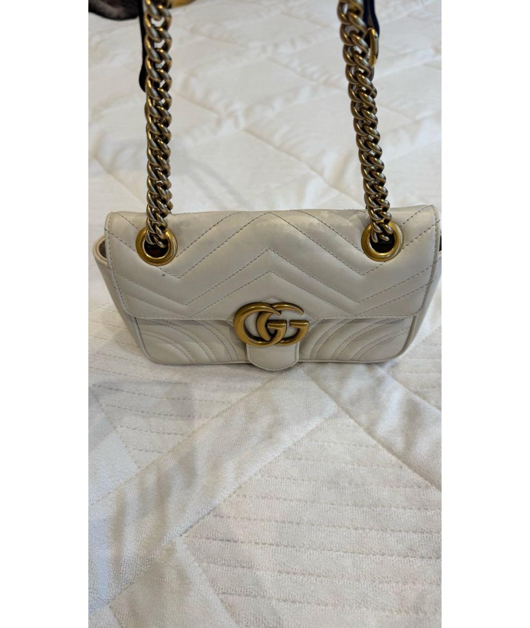 GUCCI Бежевая кожаная сумка через плечо, фото 5
