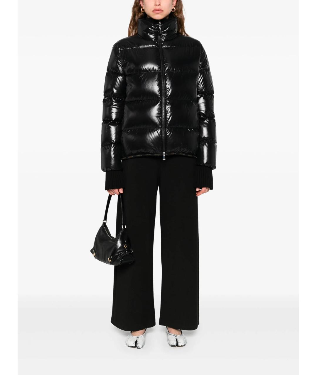 MONCLER Черный пуховик, фото 2