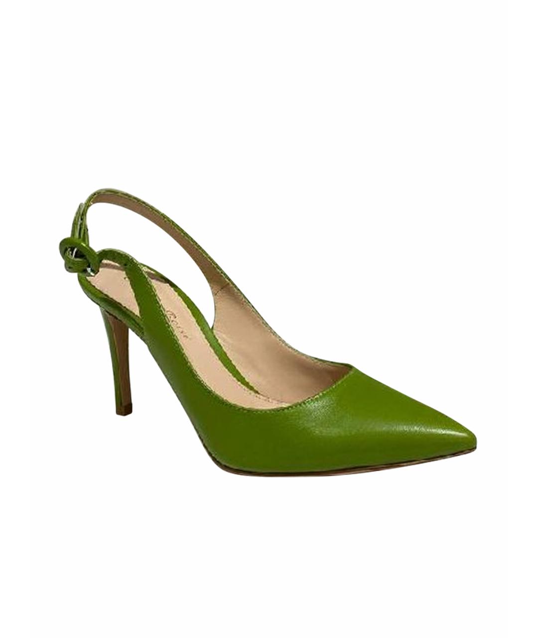 GIANVITO ROSSI Зеленые кожаные туфли, фото 1