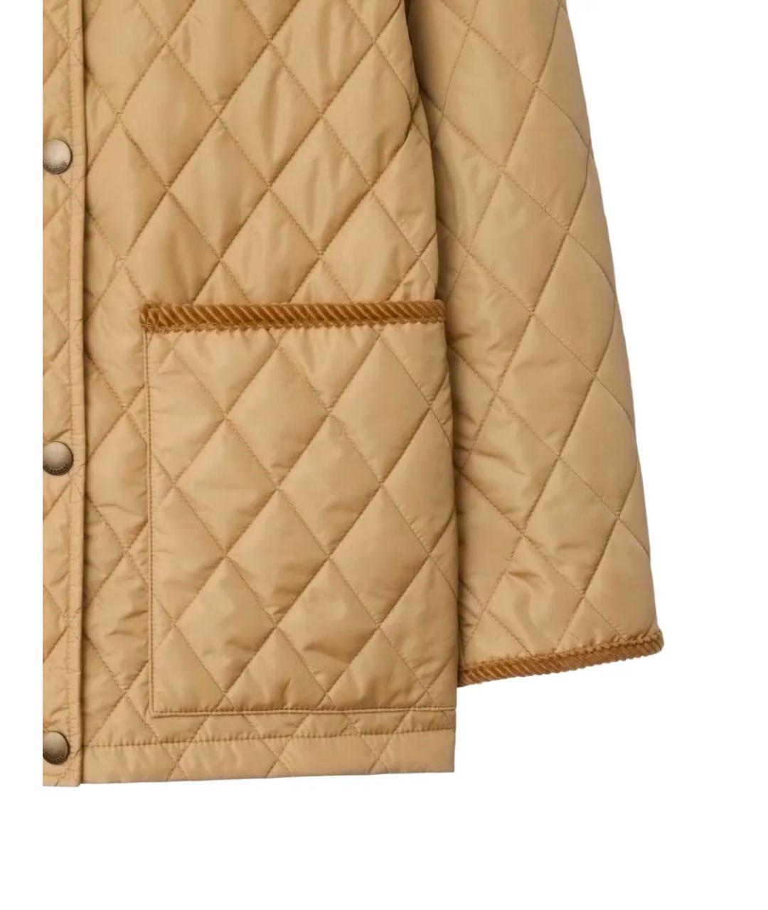 BURBERRY Бежевая полиэстеровая юбка миди, фото 2