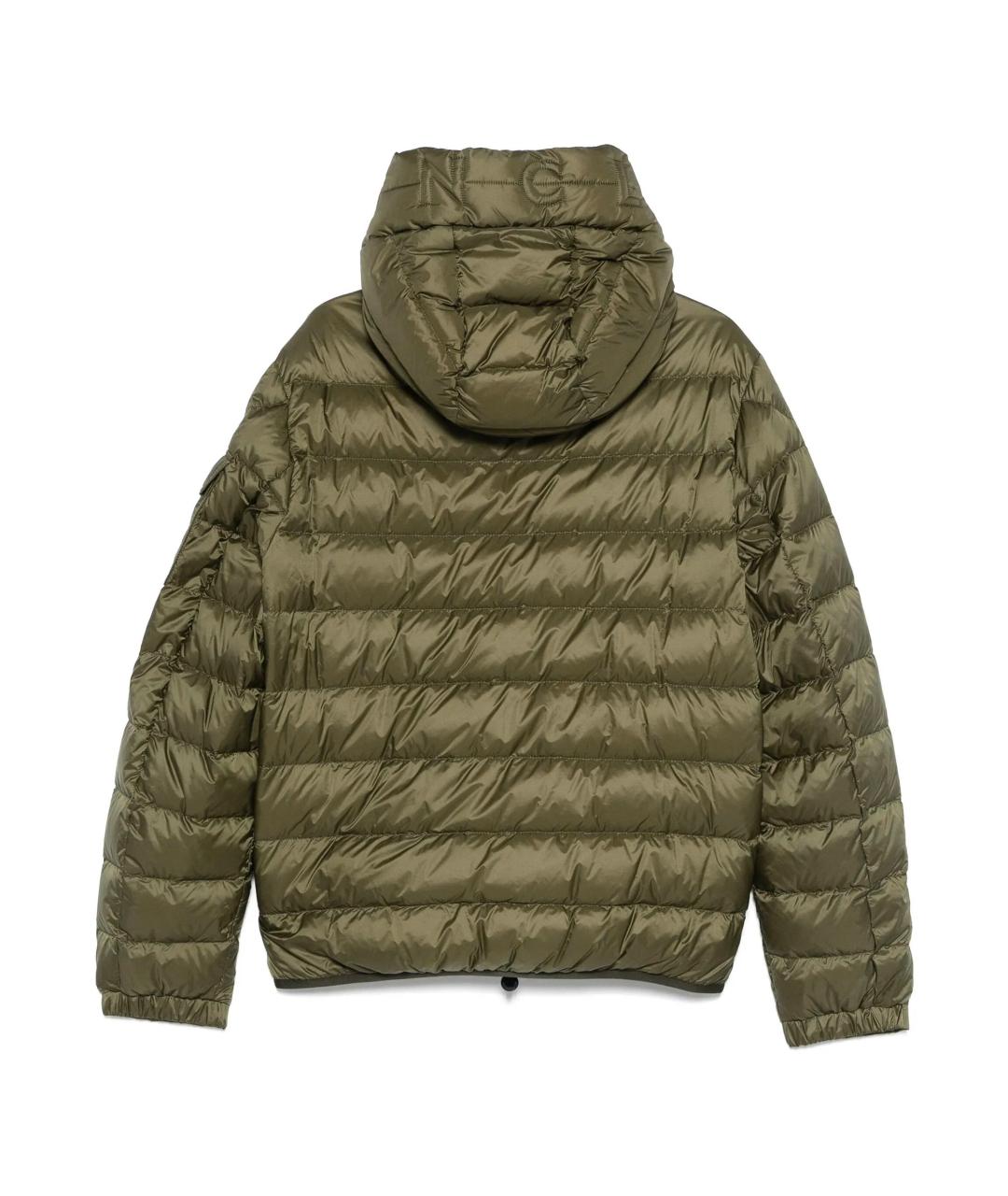 MONCLER Зеленая полиэстеровая куртка, фото 2