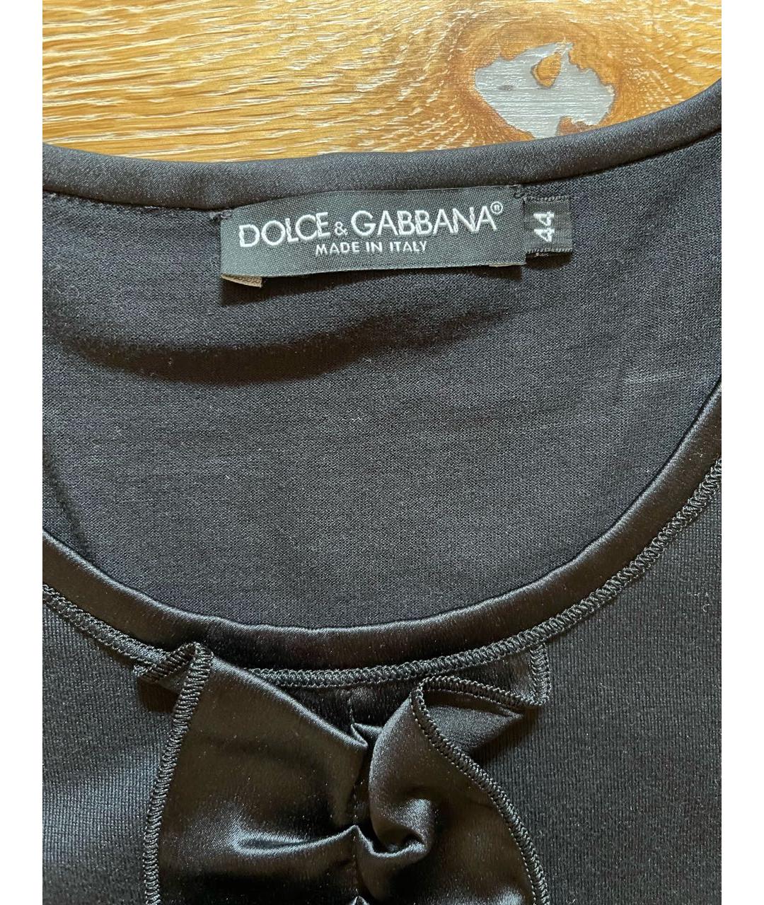 DOLCE&GABBANA Черная хлопковая майка, фото 3