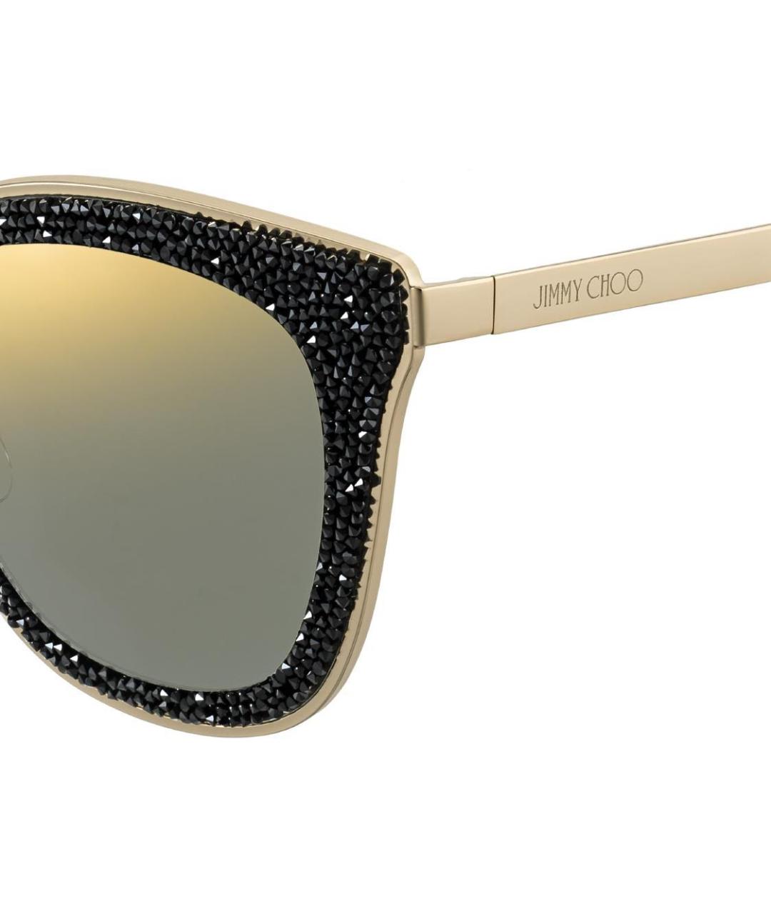 JIMMY CHOO Черные металлические солнцезащитные очки, фото 3