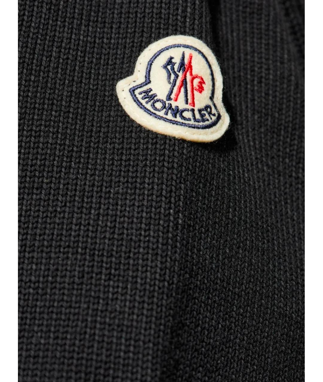 MONCLER Черная полиэстеровая куртка, фото 5