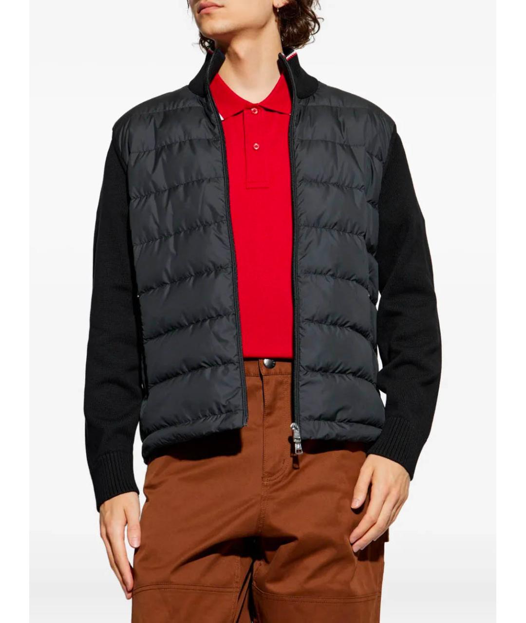 MONCLER Черная полиэстеровая куртка, фото 3