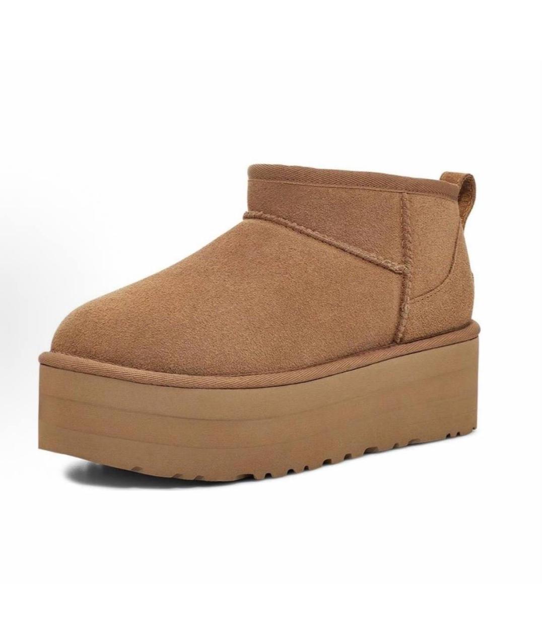 UGG AUSTRALIA Горчичные замшевые ботинки, фото 2