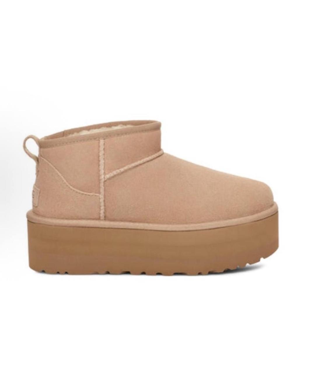 UGG AUSTRALIA Бежевые замшевые ботинки, фото 6