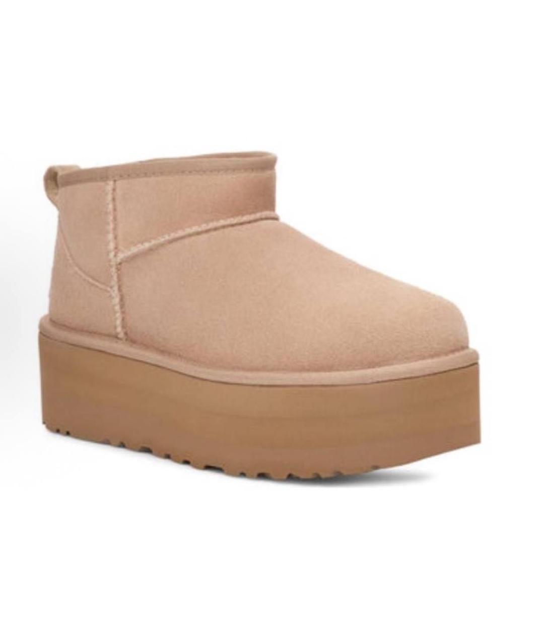 UGG AUSTRALIA Бежевые замшевые ботинки, фото 2