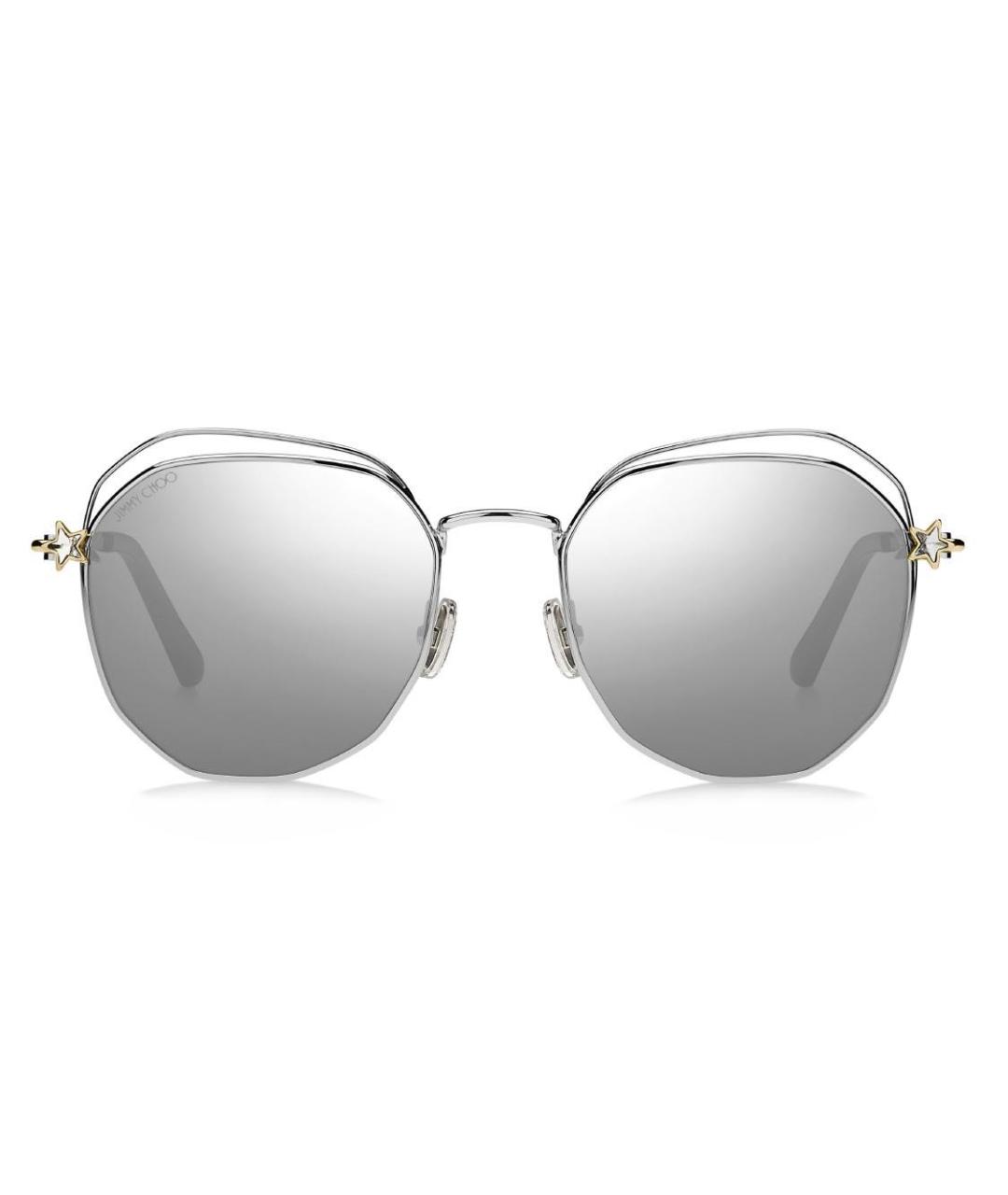 JIMMY CHOO Серые металлические солнцезащитные очки, фото 2