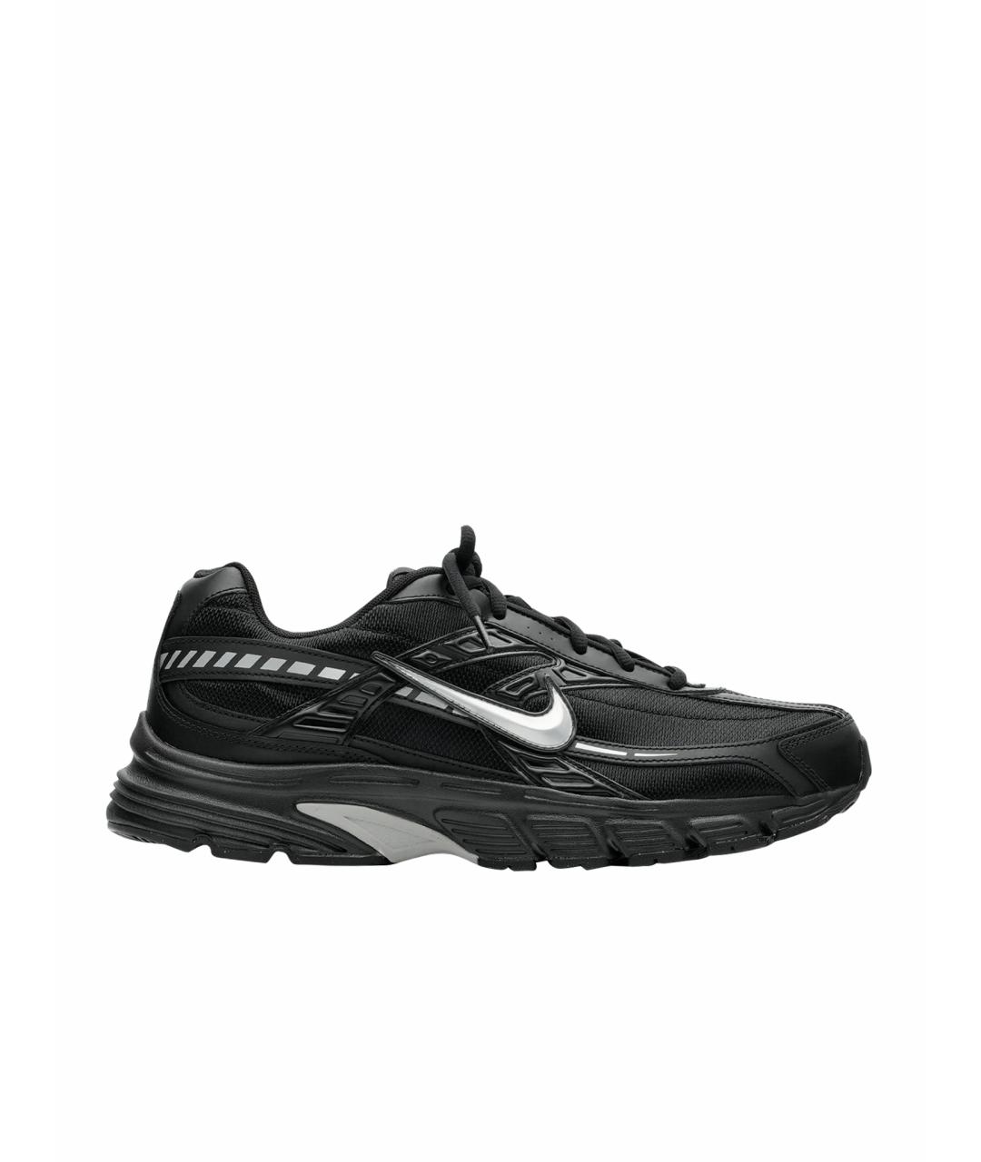 NIKE Черные кожаные низкие кроссовки / кеды, фото 1