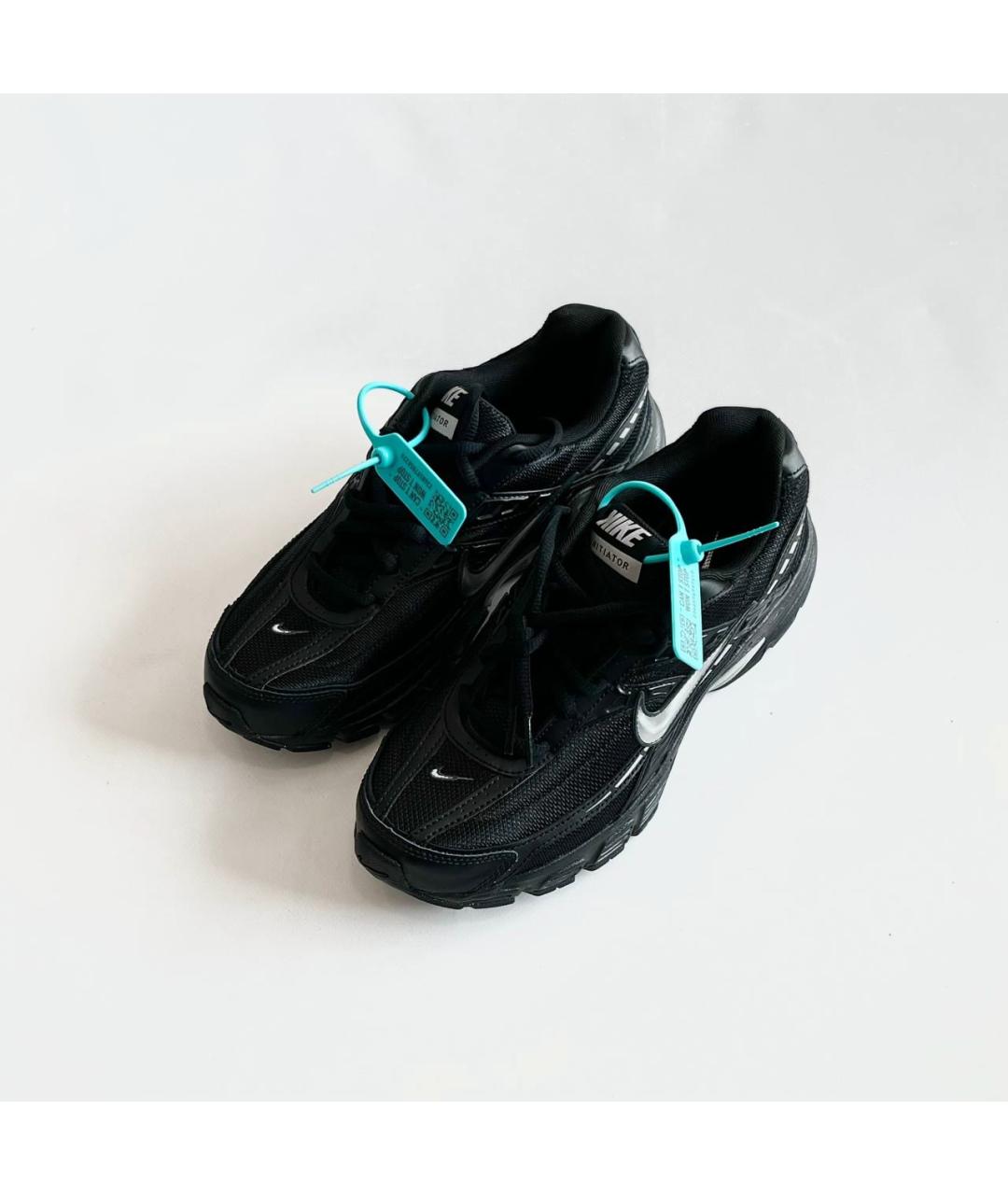 NIKE Черные кожаные низкие кроссовки / кеды, фото 2