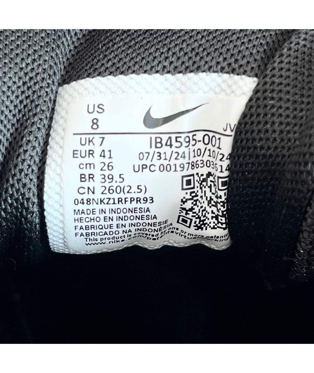 NIKE Черные кожаные низкие кроссовки / кеды, фото 6