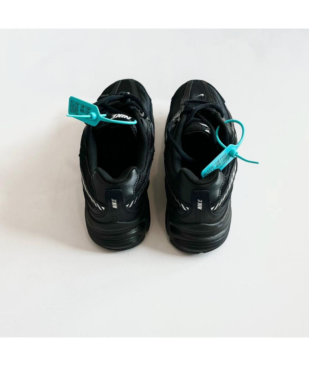 NIKE Черные кожаные низкие кроссовки / кеды, фото 4