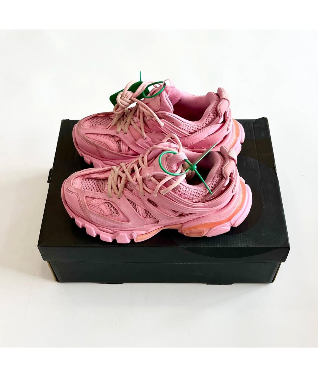 BALENCIAGA Розовые кожаные кроссовки, фото 3