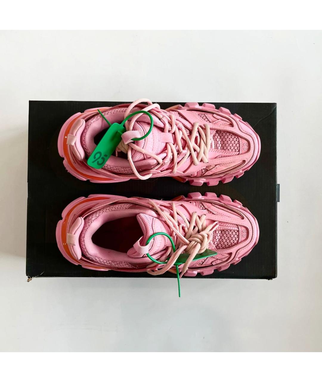 BALENCIAGA Розовые кожаные кроссовки, фото 4