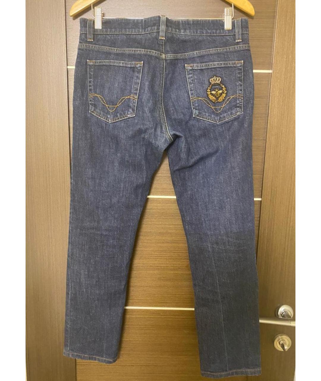 DOLCE&GABBANA Синие хлопко-эластановые джинсы скинни, фото 2