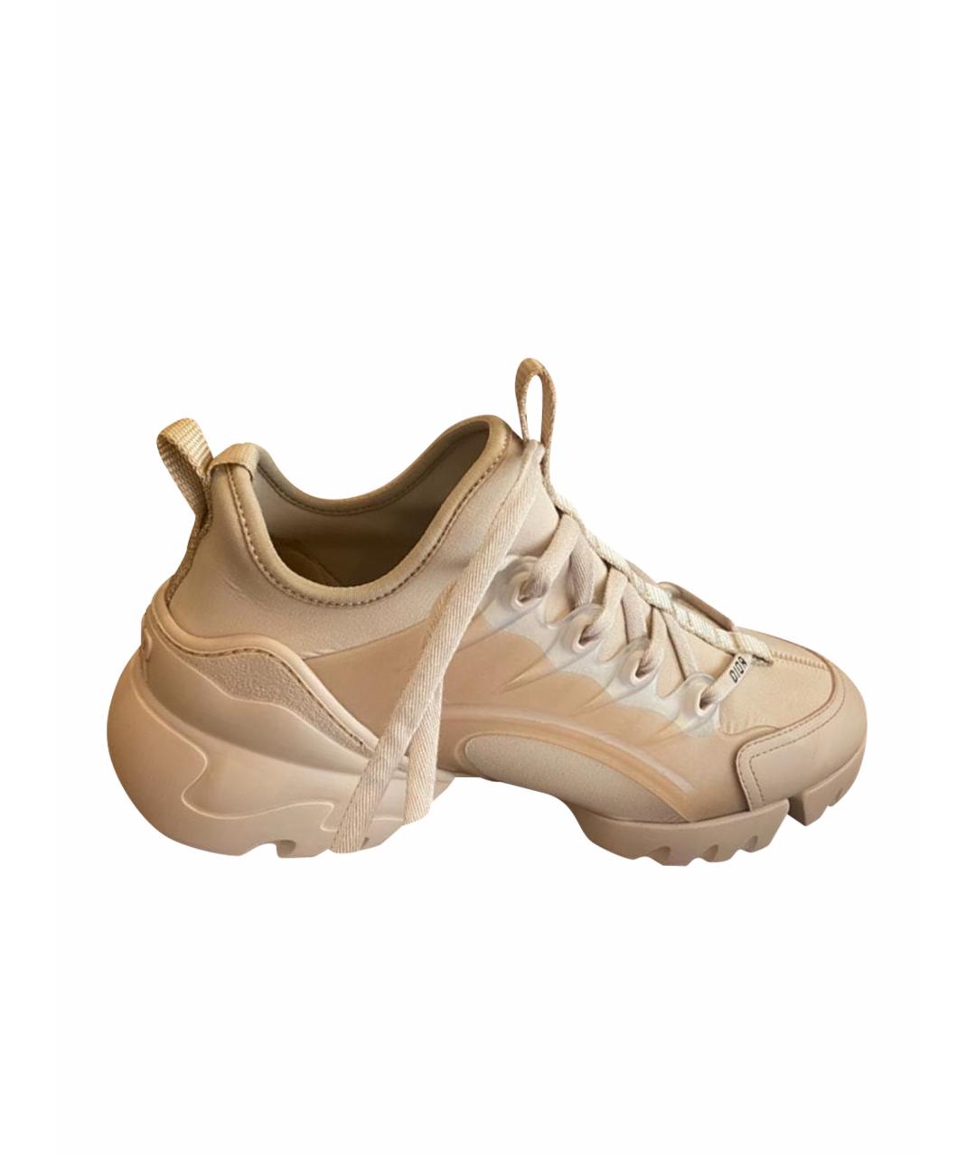 CHRISTIAN DIOR Бежевые неопреновые кроссовки, фото 1