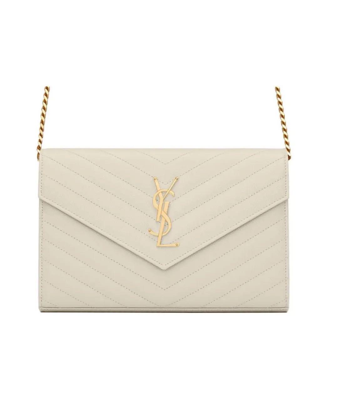 SAINT LAURENT Белая сумка через плечо, фото 3