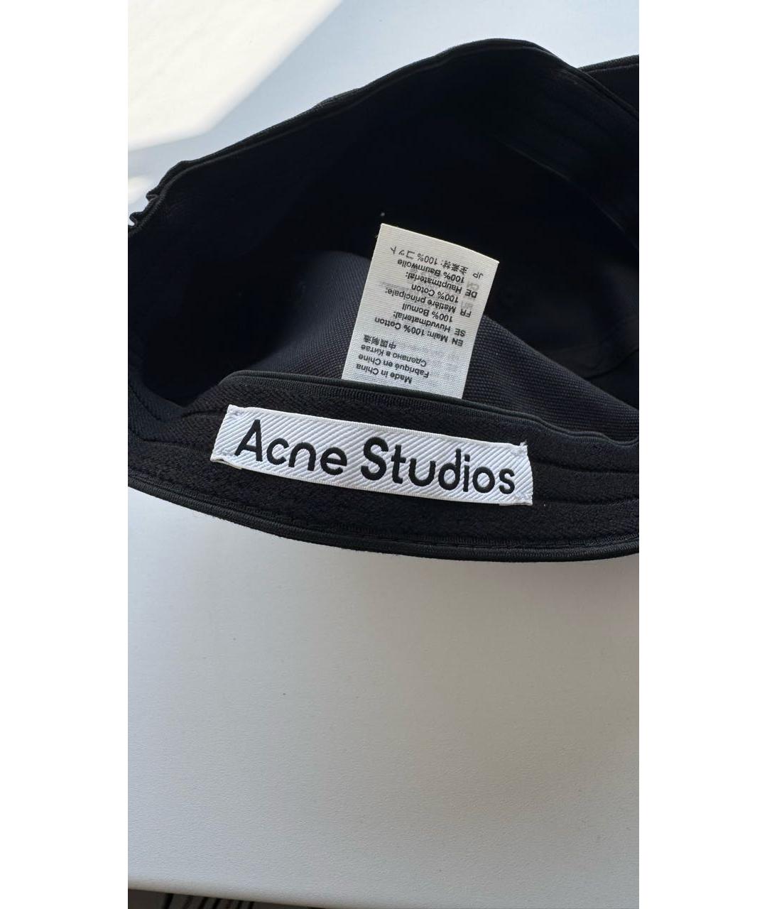 ACNE STUDIOS Черная хлопковая кепка/бейсболка, фото 6