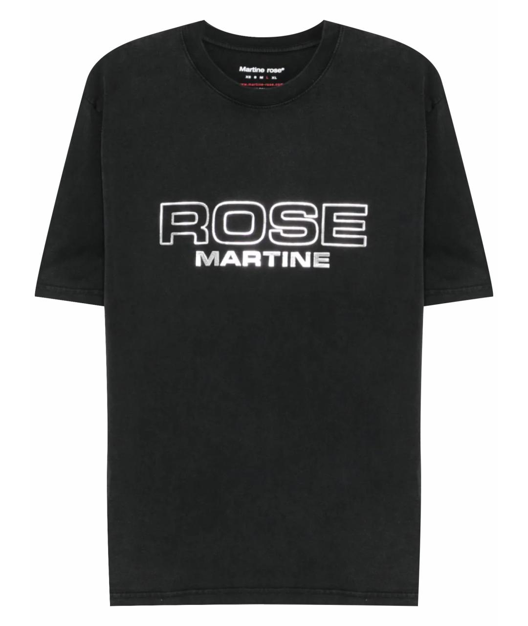 MARTINE ROSE Черная хлопковая футболка, фото 1