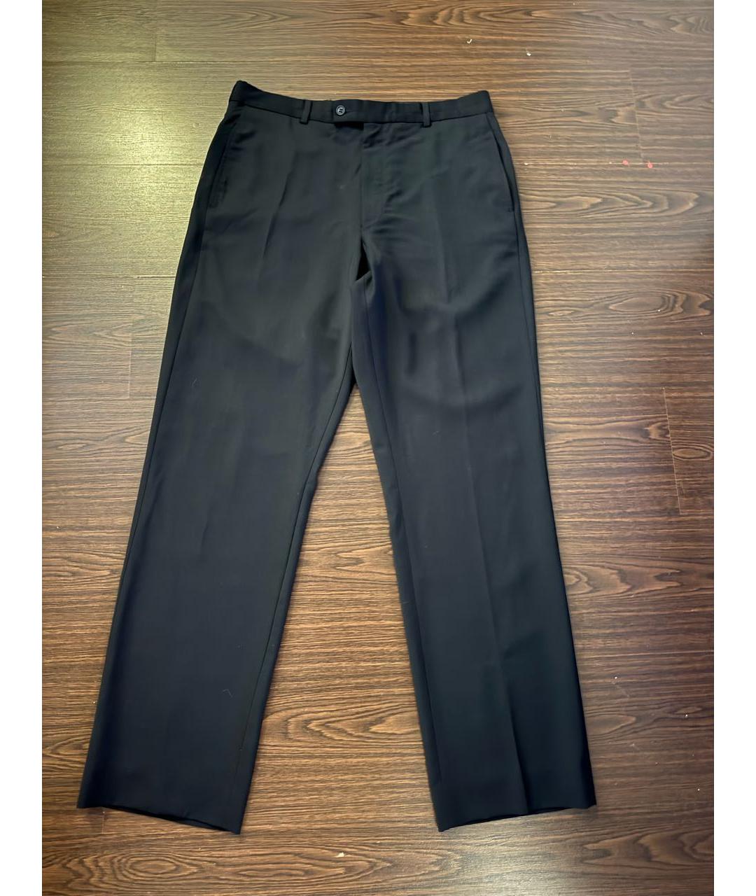 SAINT LAURENT Черные шерстяные классические брюки, фото 5
